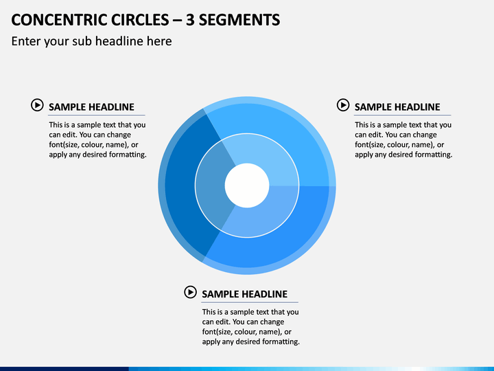 Concentric Circles – 3 Segments PPT Slide 1