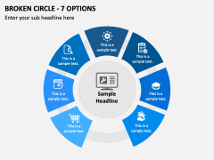 Broken Circle - 7 Options PPT Slide 2