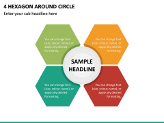 4 Hexagon Around Circle PPT Slide 2