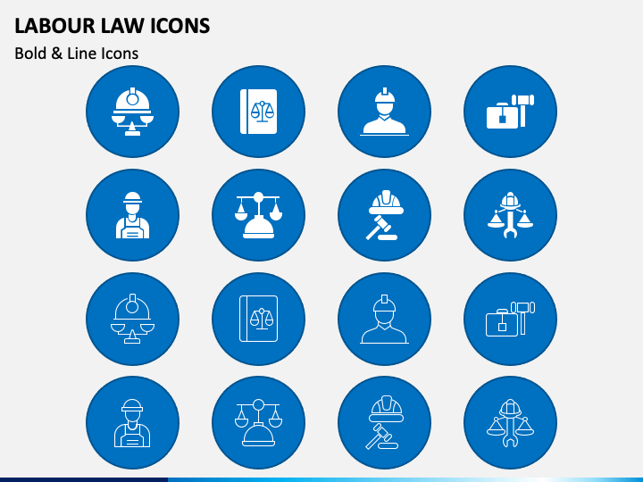 Labour Law Icons PPT Slide 1
