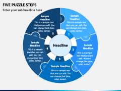 Five Puzzle Steps PPT Slide 1