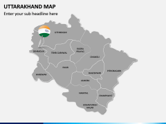 Uttarakhand Map PPT Slide 3