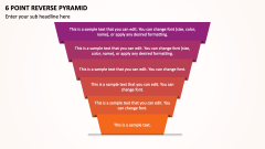 6 Point Reverse Pyramid PPT Slide 1