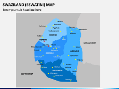 Swaziland (Eswatini) Map PPT Slide 2