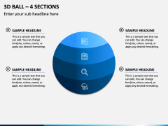 3d Ball – 4 Sections PPT Slide 1