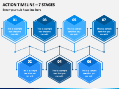 Action Timeline - 7 Stages PPT Slide 2