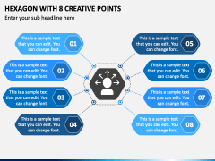 Hexagon with 8 Creative Points PPT Slide 2