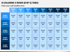 8 Columns 5 Rows Table PPT Slide 2