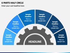 6 Parts Half Circle PPT Slide 2