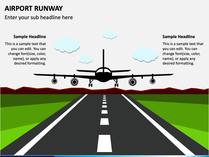 airport runway with plane