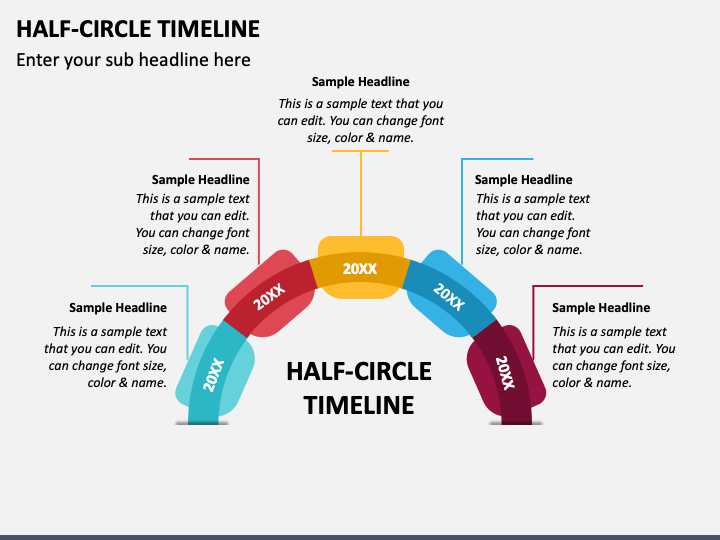 Half-Circle Timeline PPT Slide 1