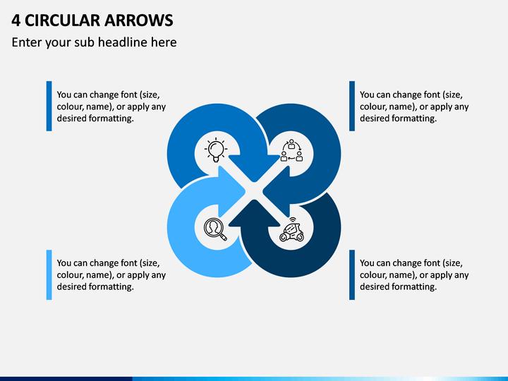 4 Circular Arrows PPT Slide 1
