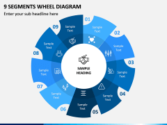 9 Segments Wheel Diagram PPT Slide 1
