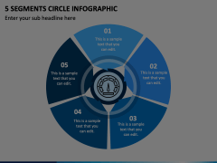 Free 5 Segments Circle Infographic for PowerPoint and Google Slides