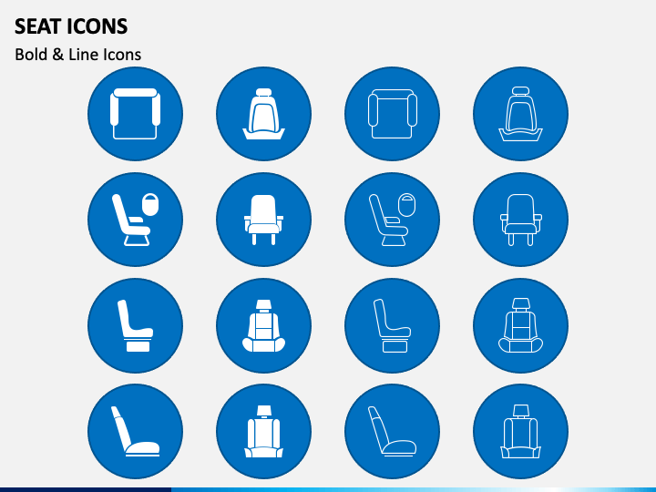 Seat Icons PPT Slide 1