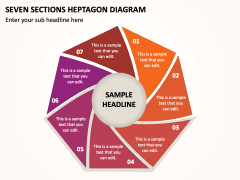 Seven Sections Heptagon Diagram PPT Slide 1