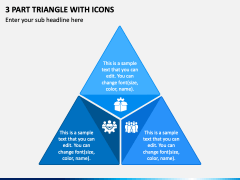 3 Part Triangle with Icons PPT Slide 2