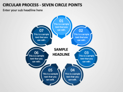 Circular Process - Seven Circle Points PPT Slide 2