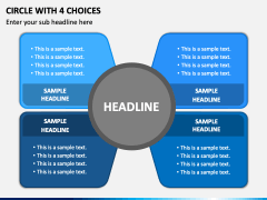 Circle with 4 Choices PPT Slide 2