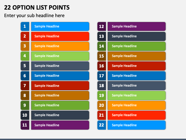 22 Option List Points PPT Slide 1