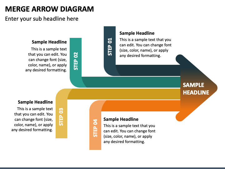 Merge Arrow Diagram PPT Slide 1