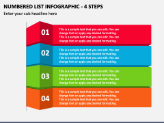 Numbered List Infographic - 4 Steps PPT Slide 1