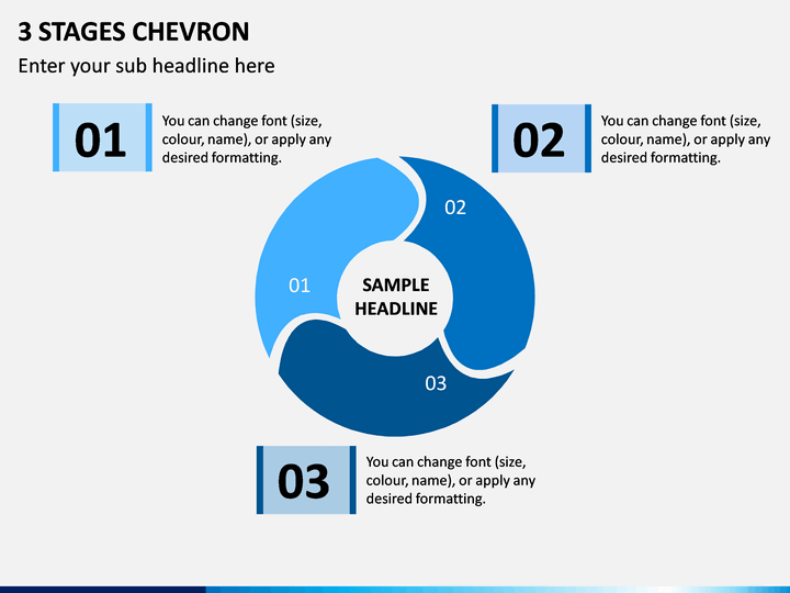 3 Stages Chevron PPT Slide 1