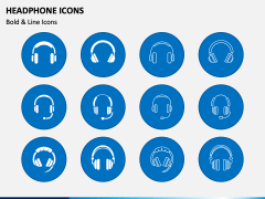 Headphone Icons PPT Slide 2