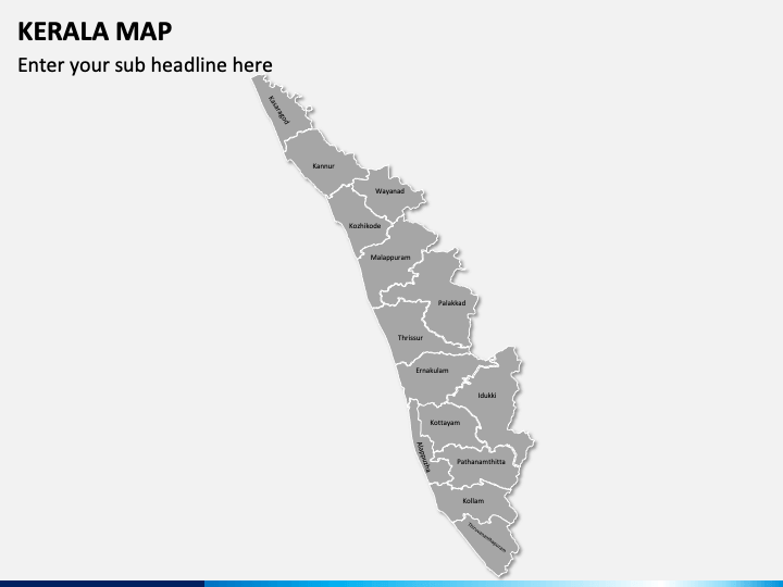 Kerala Map PPT Slide 1