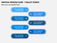 Vertical Process Flow - 7 Bullet Points PPT Slide 2