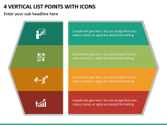 4 Vertical List Points With Icons PPT Slide 2