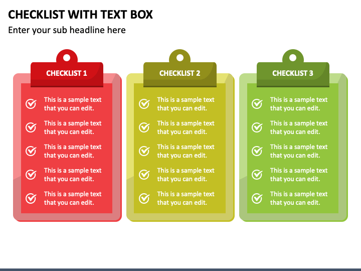 Checklist With Text Box PPT Slide 1