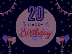20th Birthday Presentation Template Animated Presentation - SketchBubble