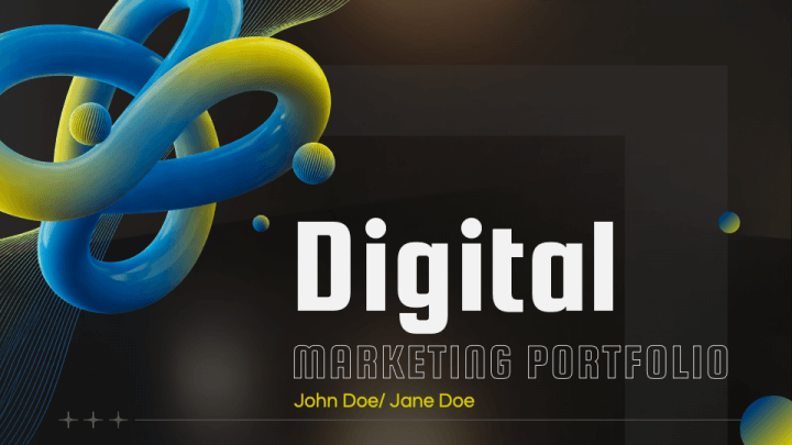 Digital Marketing Portfolio PPT Slide 1