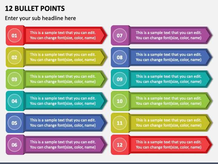 google presentation bullet points
