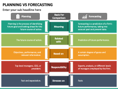 Planning Vs Forecasting PowerPoint Template - PPT Slides