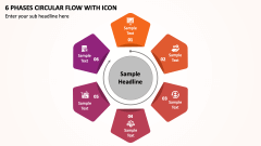 6 Phases Circular Flow with Icon PPT Slide 1