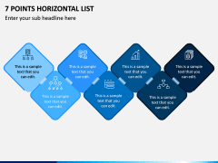 7 Points Horizontal List PPT Slide 1