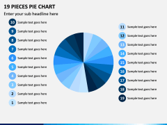 19 Pieces Pie Chart PPT Slide 1