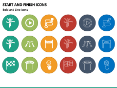 Start And Finish Icons PPT Slide 2