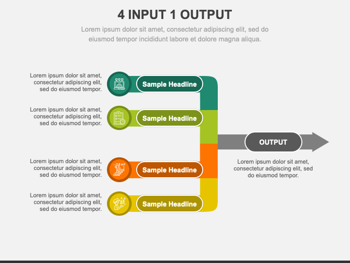 4 Input 1 Output PPT Slide 1