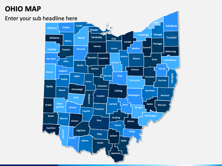 Ohio Map PPT Slide 1