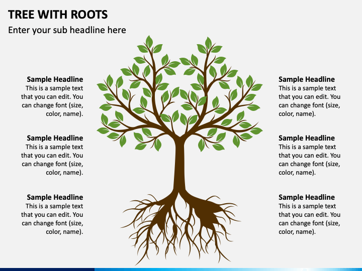 Tree with Roots PowerPoint Template PPT Slides SketchBubble
