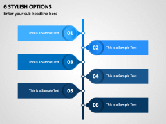 6 Stylish Options PPT Slide 1