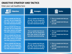 Objective Strategy and Tactics PowerPoint Template PPT Slides