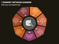 7 Segment Heptagon Diagram PPT Slide 1
