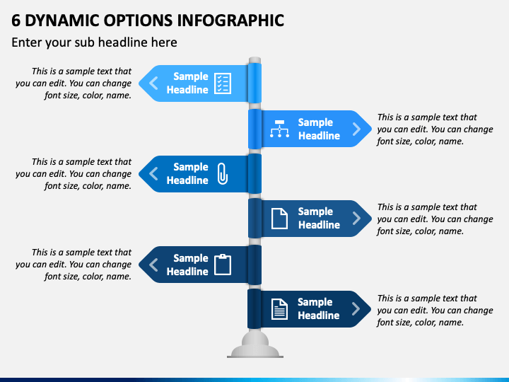 6 Dynamic Options Infographic PPT Slide 1