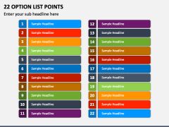 22 Option List Points PPT Slide 1