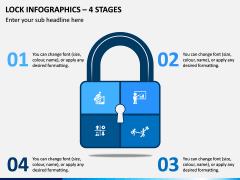 Lock Infographics - 4 Stages PPT Slide 1