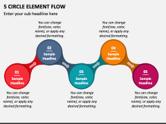 5 Circle Element Flow PPT Slide 1